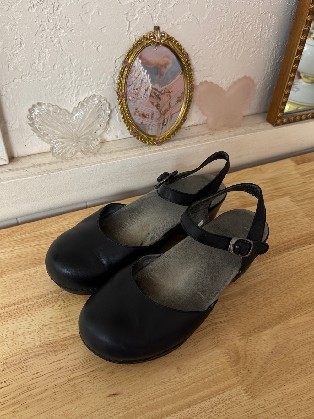 Dansko Black Leather Mary Jane Clogs Comfort Slip-On Shoes EU 39 US 8.5-9 - Picture 16 of 16